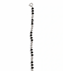 925 Sterling Silver Classic Black Bead Nazariya Bracelet