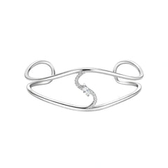 925 Sterling Silver Infinity Design Open Kada for Women