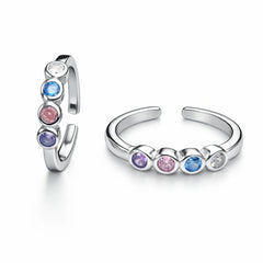 925 Sterling Silver close setting Adjustable Toe Ring