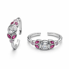 925 Sterling Silver close setting Adjustable Toe Ring