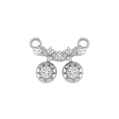 925 Sterling Silver CZ Mangalsutra Pendant – Dual Star Drop Design for Women