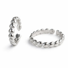 925 Sterling Silver Heart Band Ring