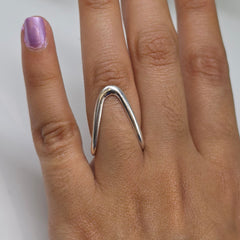 925 Sterling Silver Adjustable Vanki Ring