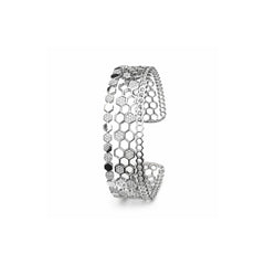 925 Sterling Silver Honeycomb Cuff Kada