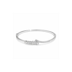 925 Sterling Silver CZ Studded Wave Design Kada
