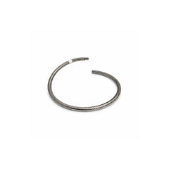 925 Sterling Silver Twisted Open Bangle – Classic Rope Design Silver Kada