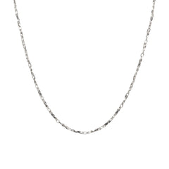 925 Sterling Silver Diamond Cut Link Chain Necklace – Sparkle Finish Silver Chain