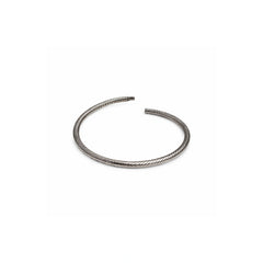 925 Sterling Silver Twisted Open Bangle – Classic Rope Design Silver Kada