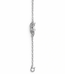 925 Sterling Silver Elephant Charm Bracelet with Cubic Zirconia for Women