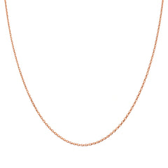 925 Silver Rose Gold Cable Chain Necklace – Minimal Classic Link Chain