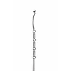 925 Sterling Silver Rectangular Link Bracelet | Zircon Bar Chain Bracelet