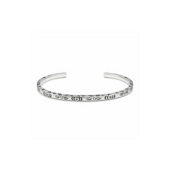 925 Sterling Silver Floral Engraved Open Cuff Bangle Bracelet for Women