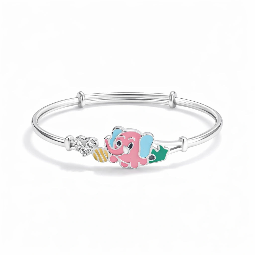 925 Sterling Silver Kids Elephant Kadali Bracelet