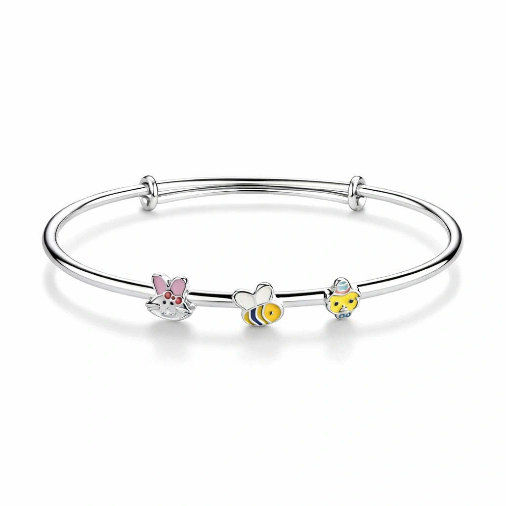 925 Sterling Silver Kids Rabbit Bee Kadali Bracelet