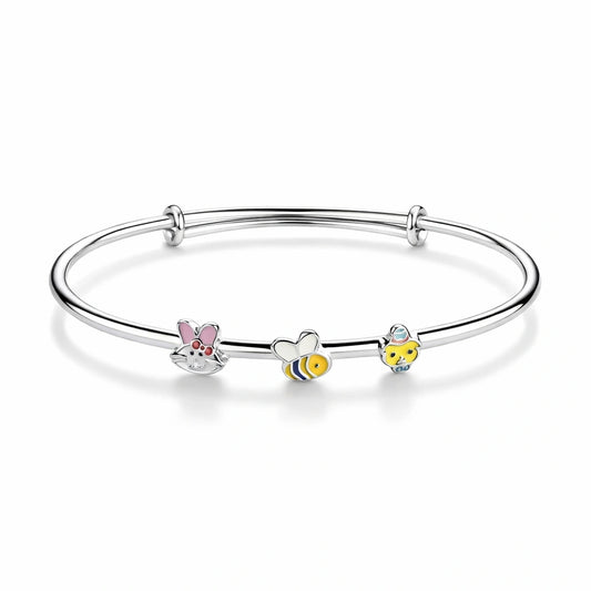 925 Sterling Silver Kids Rabbit Bee Kadali Bracelet