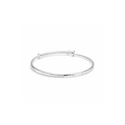 925 Sterling Silver Adjustable Kada Bracelet for Women