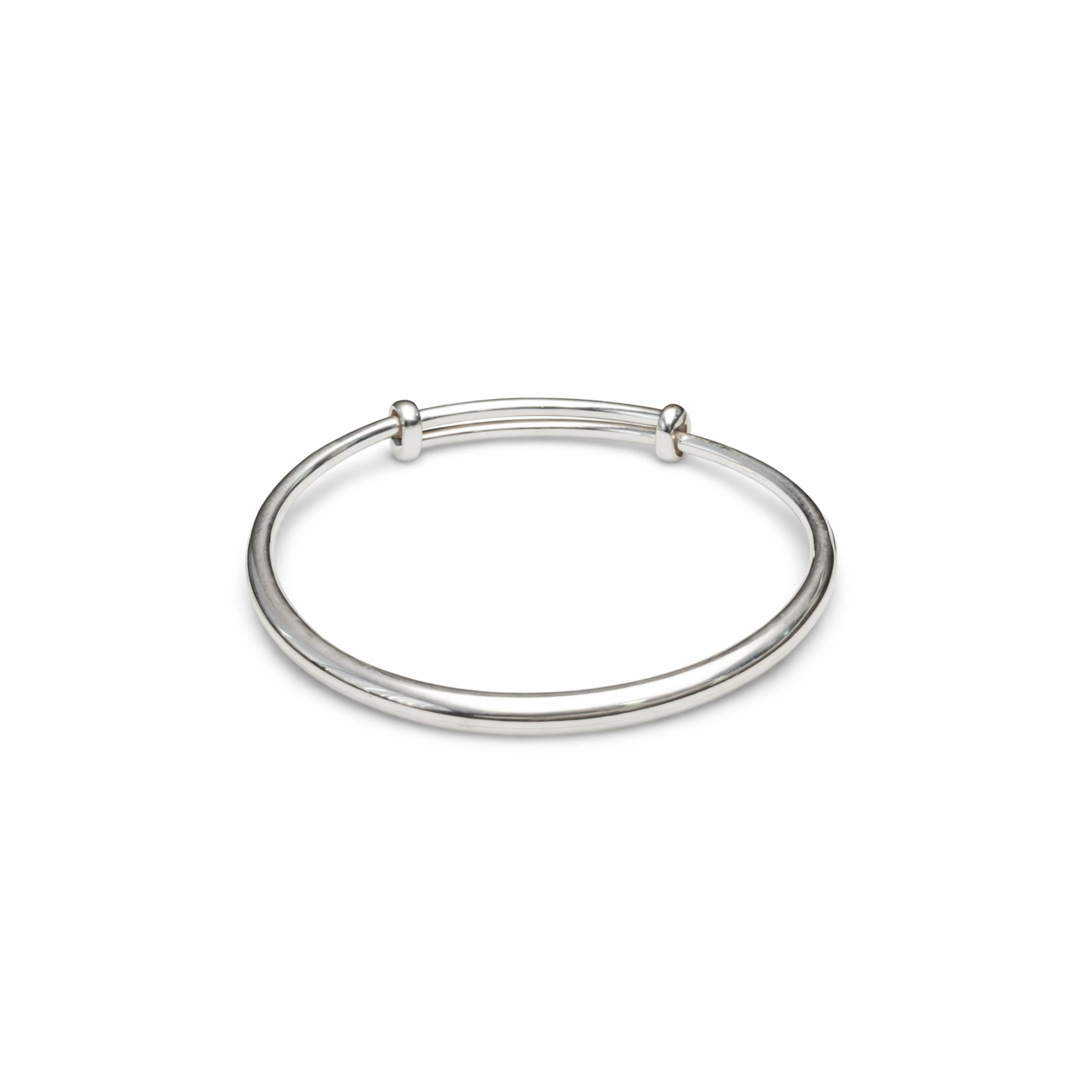 925 Sterling Silver Adjustable Kada Bracelet for Women