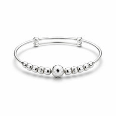925 Sterling Silver Kids Textured Bead Kadali Bracelet