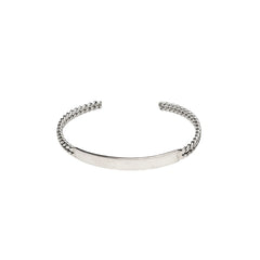 925 Silver Silver Curb Chain ID Bracelet