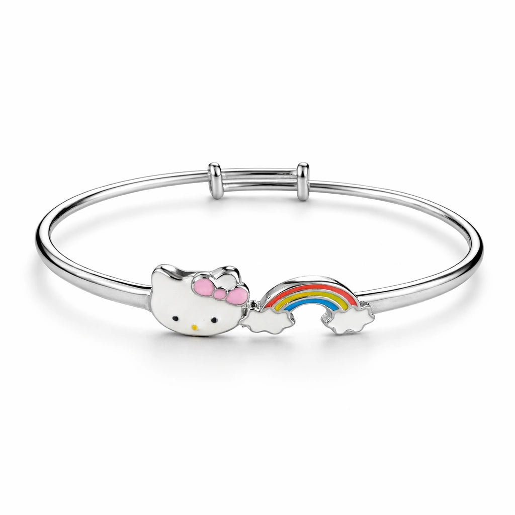 925 Sterling Silver Kids Hello Kitty Rainbow Kadali Bracelet