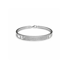 925 Silver Plated Crystal Studded Bracelet for Women