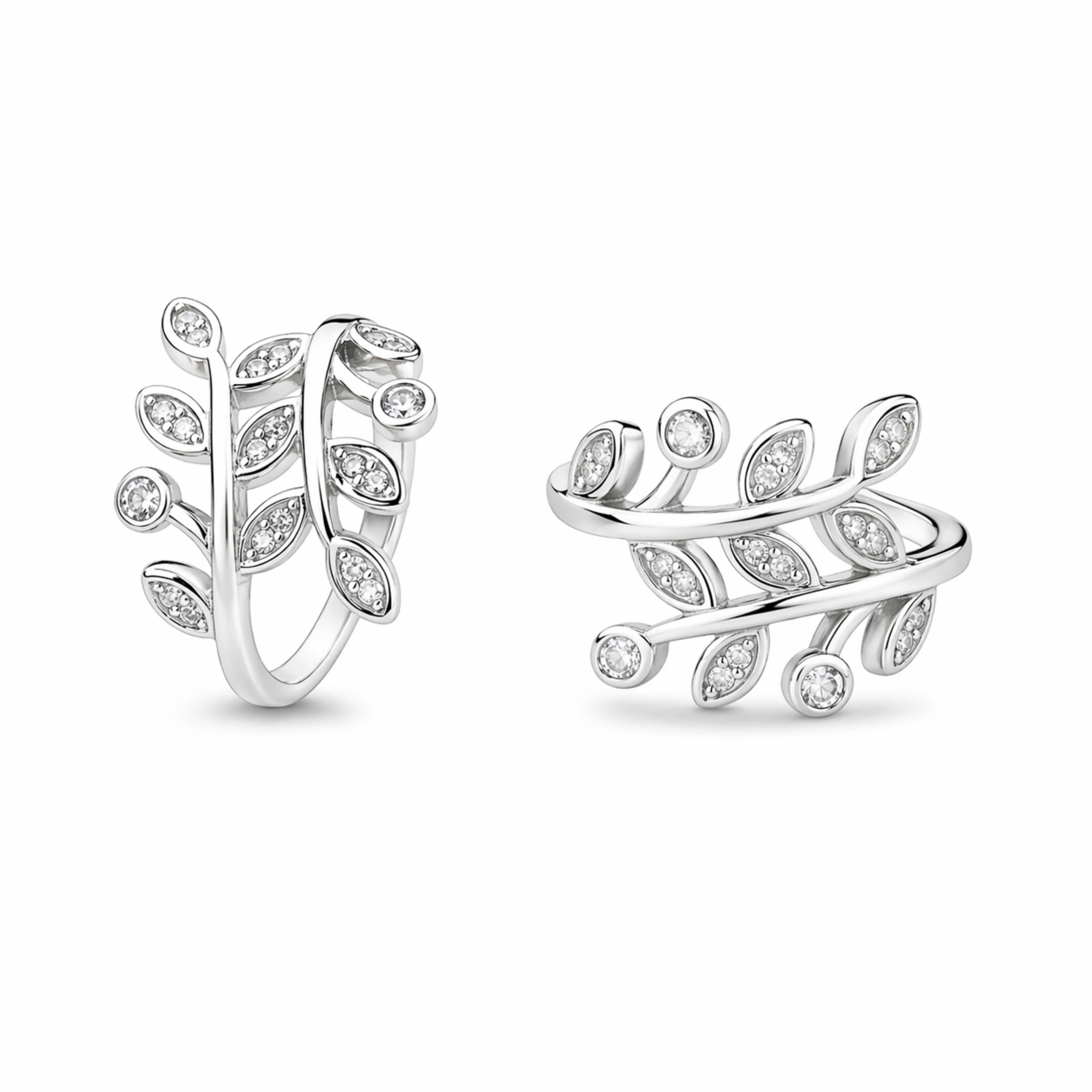 925 Sterling Silver Nature Vine Adjustable Ring