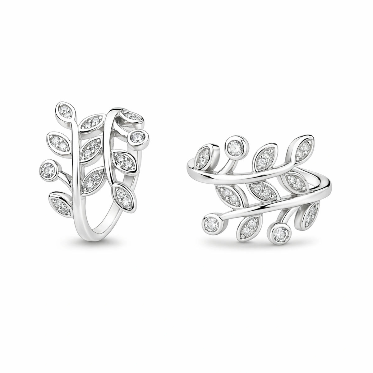 925 Sterling Silver Nature Vine Adjustable Ring