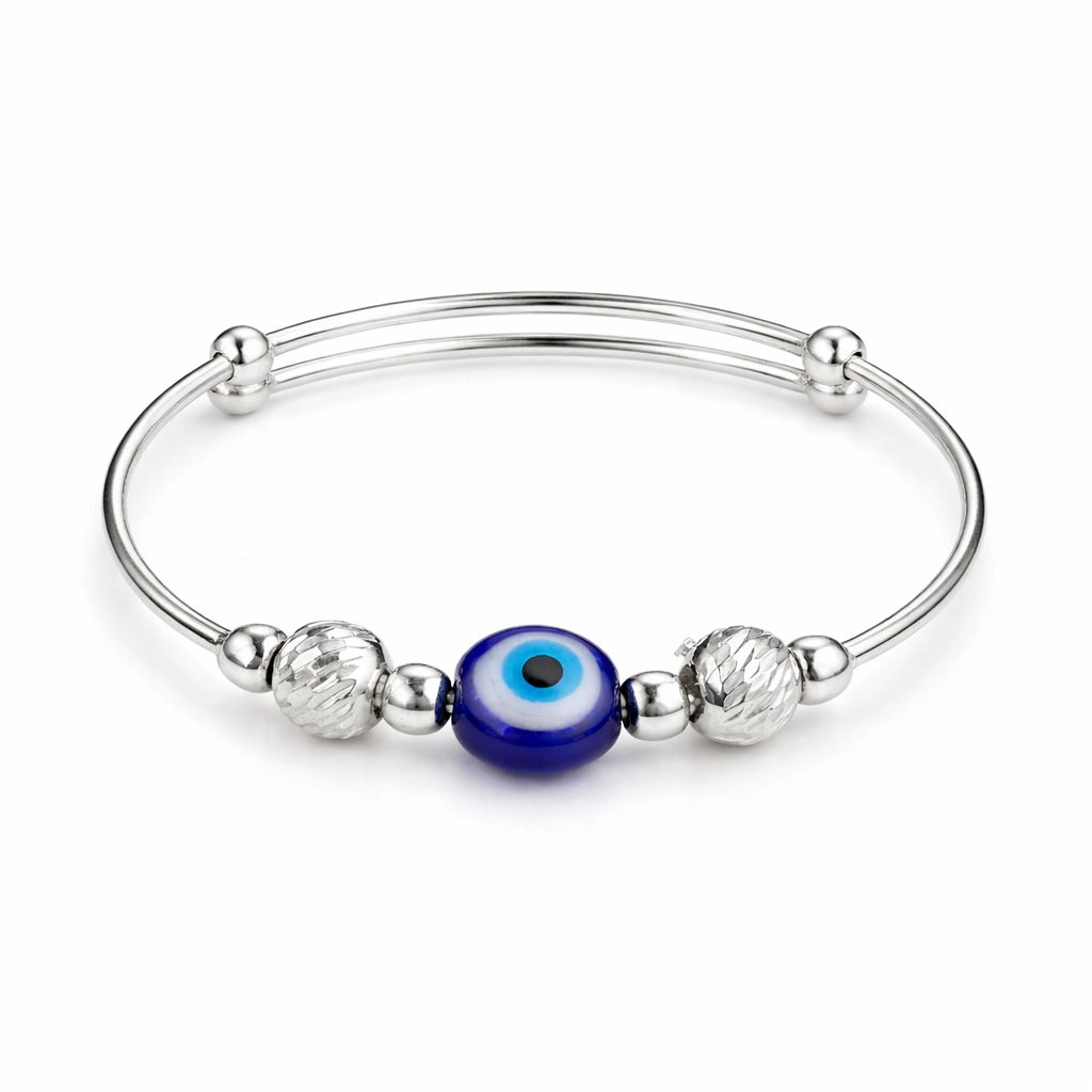 925 Sterling Silver Kids Evil Eye Kadali Bracelet