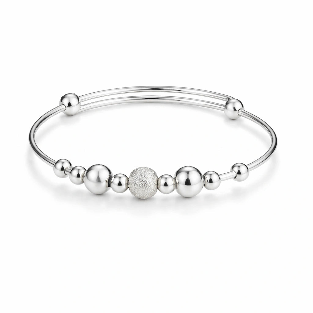 925 Sterling Silver Kids Designer Bead Kadali Bracelet