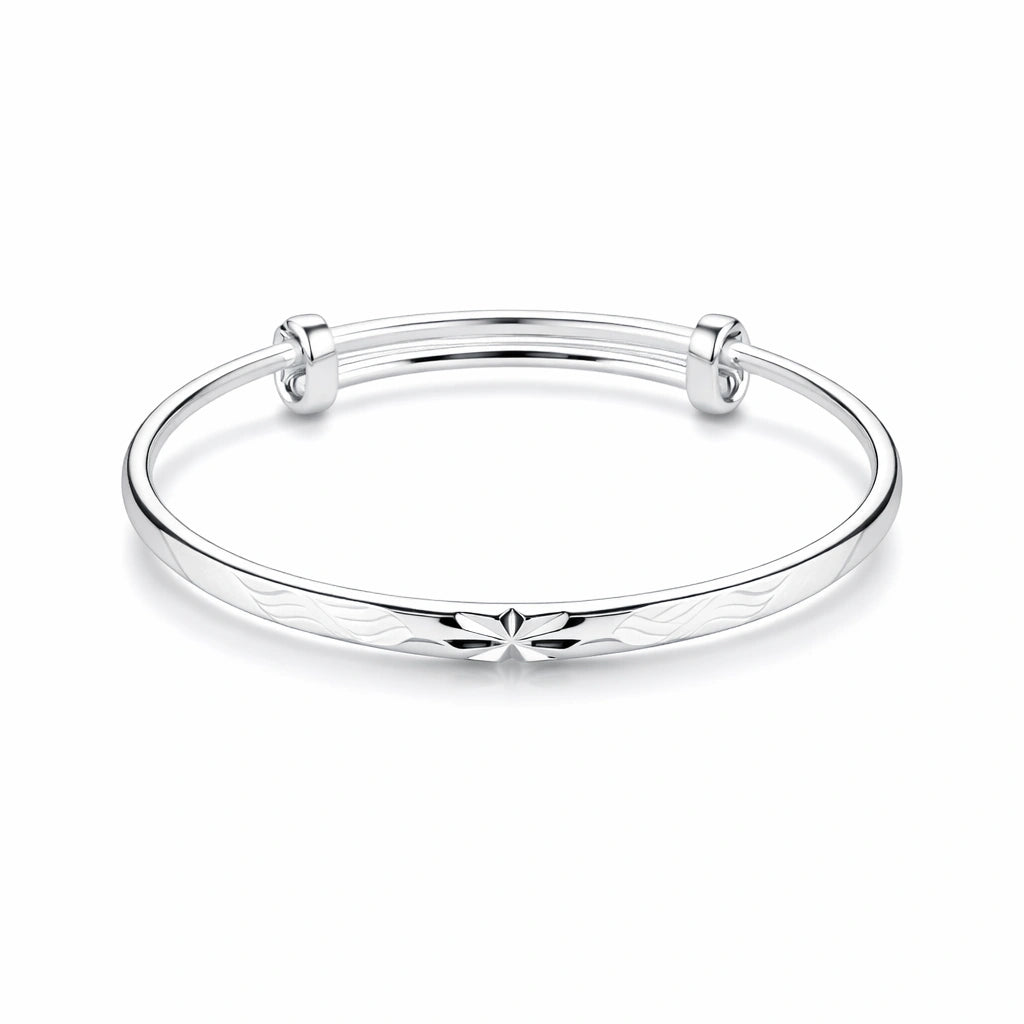 925 Sterling Silver Kids Engraved Designer Kadali Bracelet