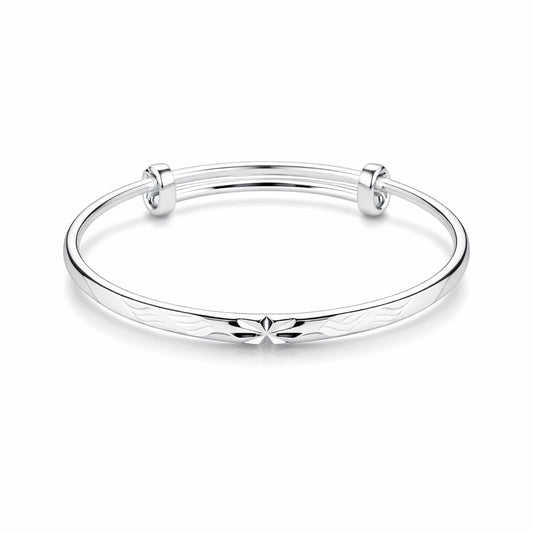 925 Sterling Silver Kids Engraved Designer Kadali Bracelet