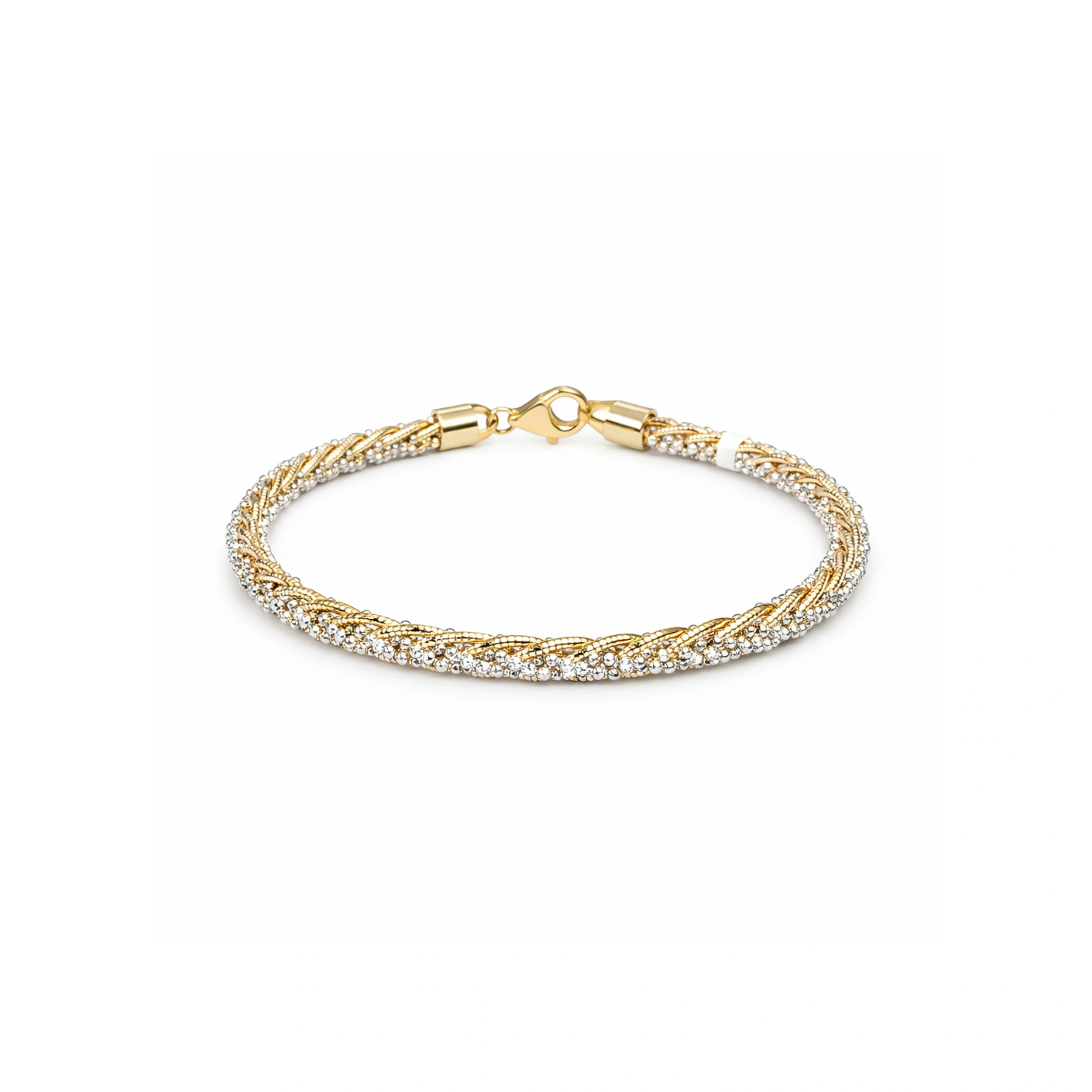 925 Silver Dual Tone Braided Bracelet for Women