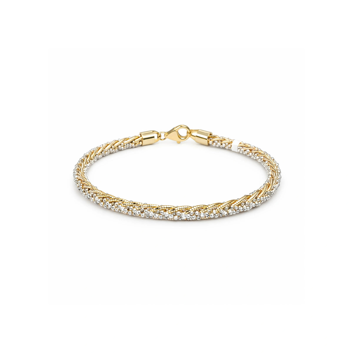 925 Silver Dual Tone Braided Bracelet for Women