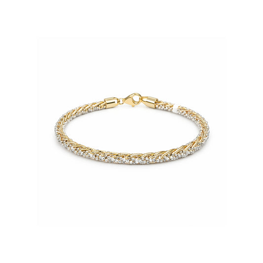 Dual Tone Braided Bracelet for Women