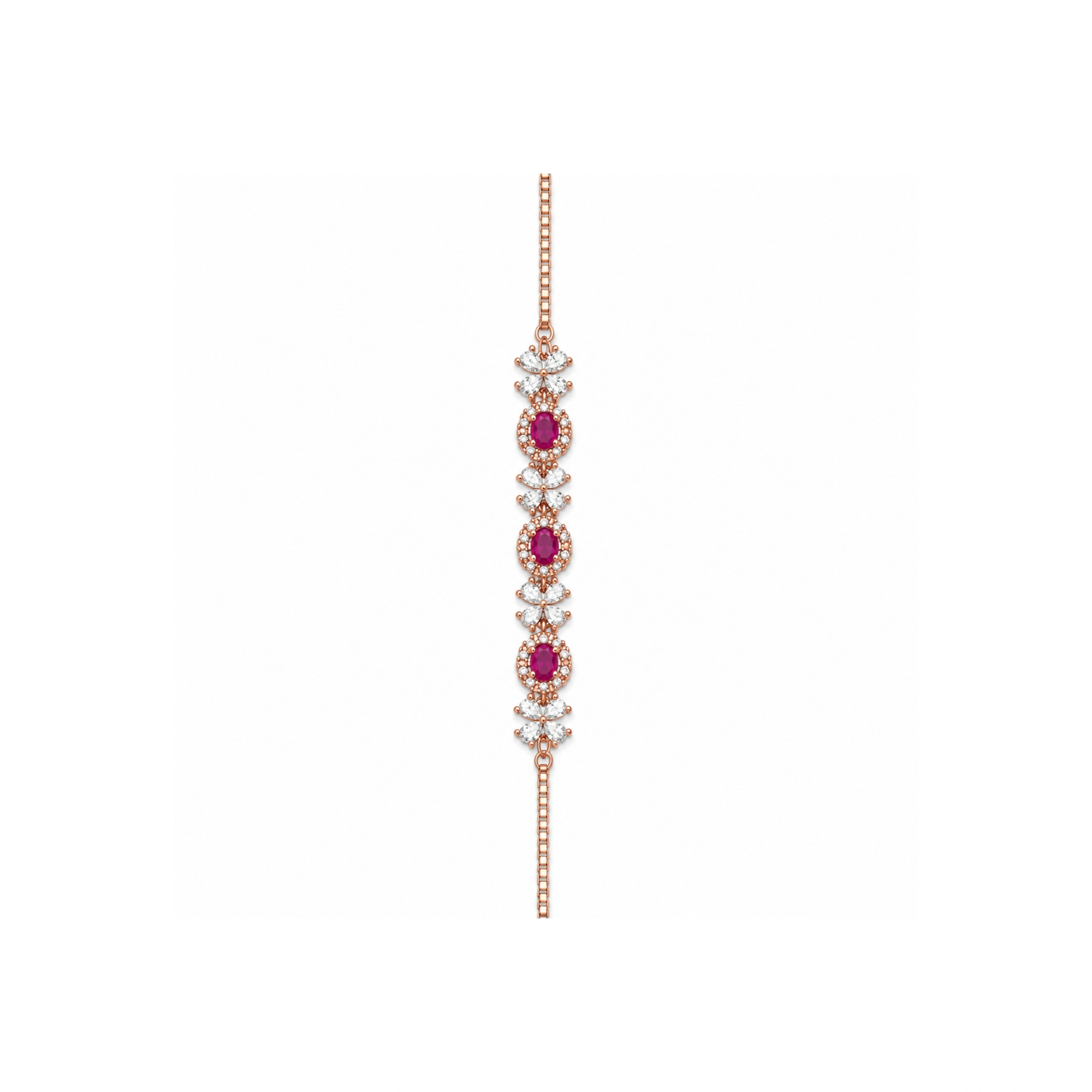 Rose Glod Color Stone Bracelet