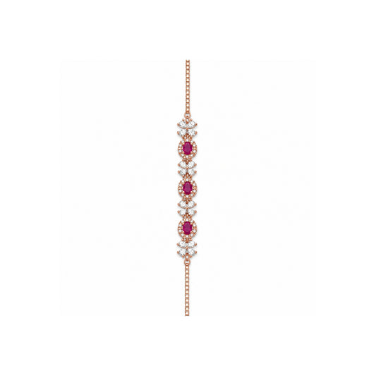 Rose Glod Color Stone Bracelet
