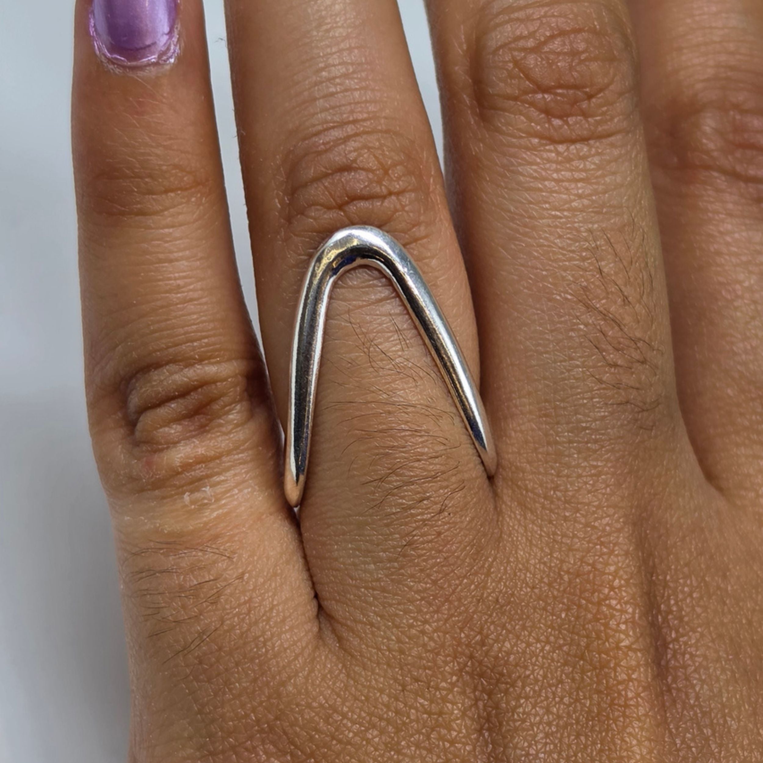925 Sterling Silver Adjustable Vanki Ring