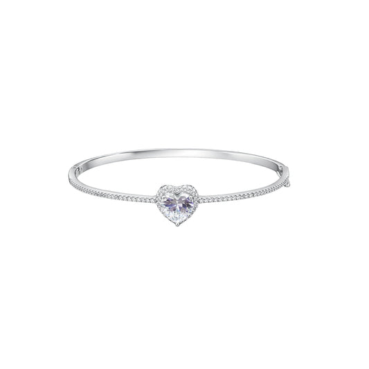 925 Sterling Silver Heart Design Kada for Women