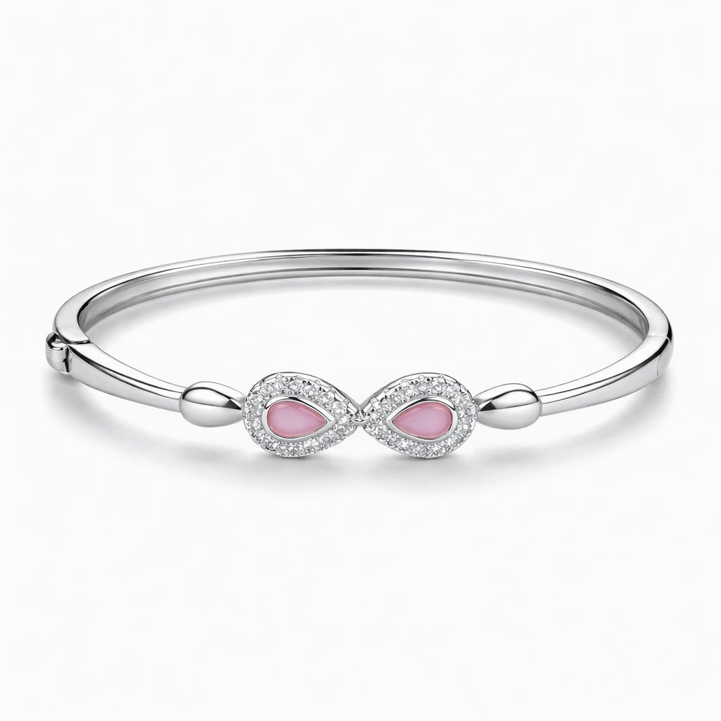 925 Sterling Silver Kids Pink Stone Designer Bracelet