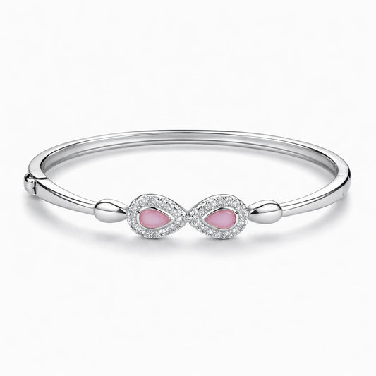 925 Sterling Silver Kids Pink Stone Designer Bracelet