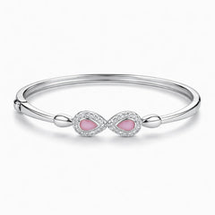 925 Sterling Silver Kids Pink Stone Designer Bracelet