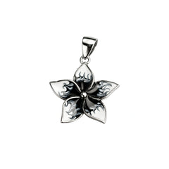 925 Silver Elegant Flower Pendant with Enamel Finish