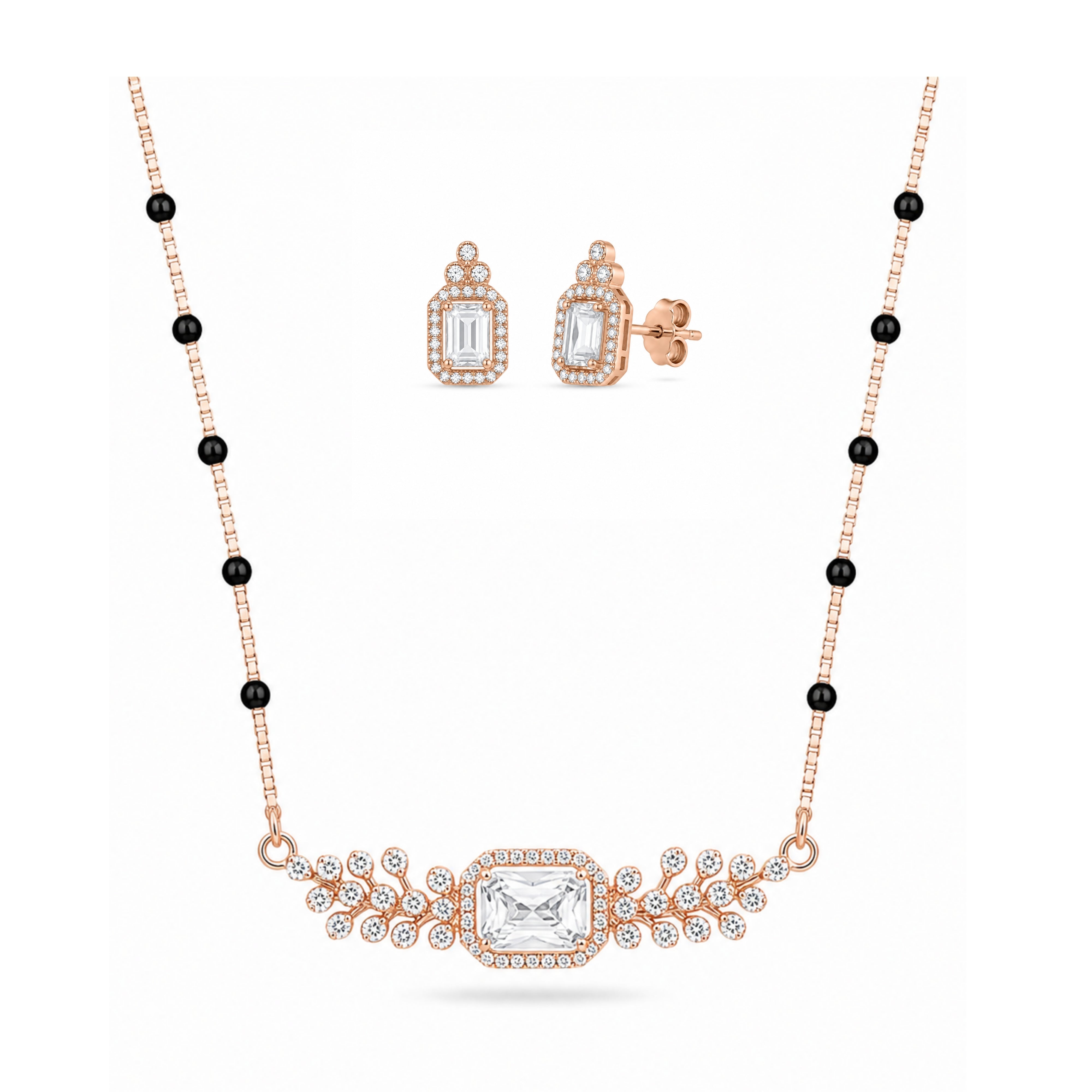 Rose Gold Mangalsutra Set