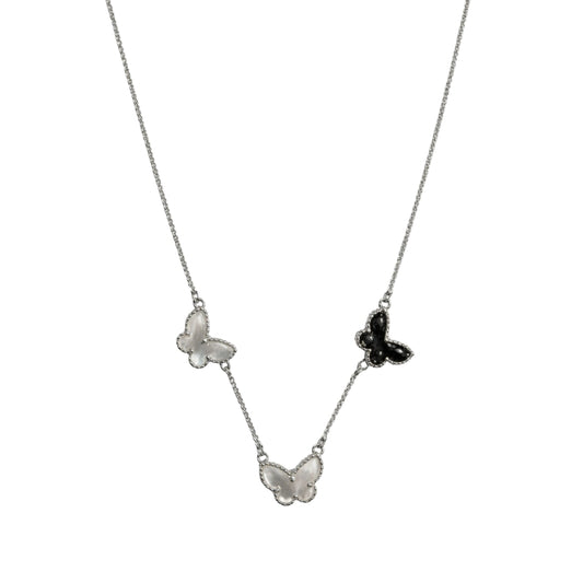 925 Sterling Silver Butterfly Charm Necklace