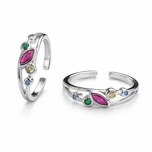 925 Sterling Silver close setting  Adjustable Toe Ring