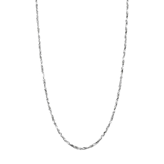 925 Sterling Silver Diamond Cut Rope Chain Necklace