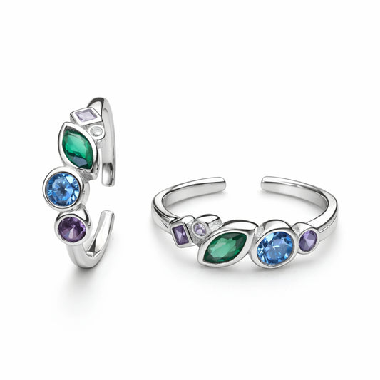 925  Silver close setting Adjustable Toe Ring