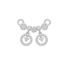 925 Sterling Silver CZ Mangalsutra Pendant for Women – Double Circle Drop Design