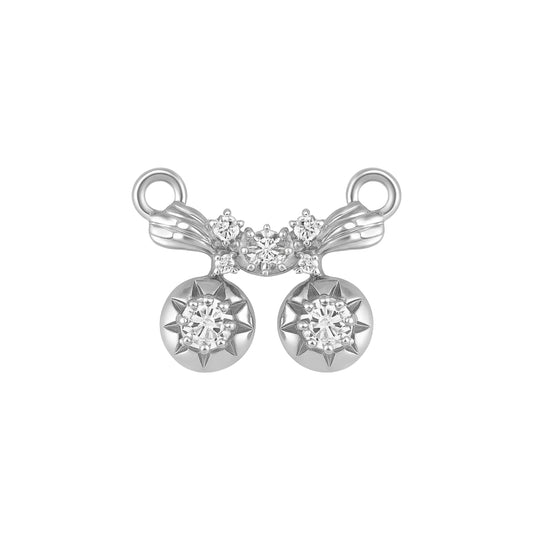 925 Sterling Silver CZ Mangalsutra Pendant – Dual Star Drop Design for Women