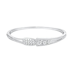 925 Sterling Silver CZ Studded Kada for Women
